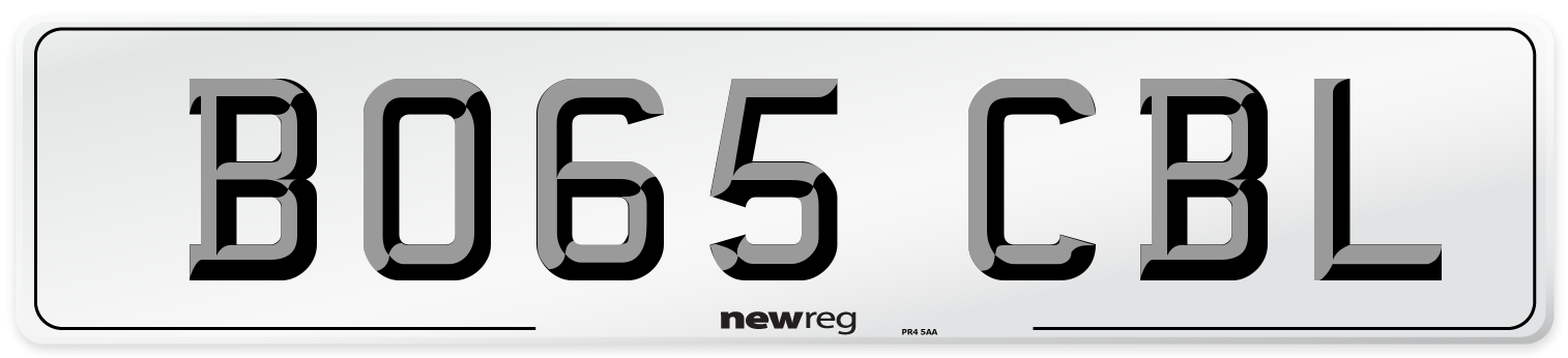 BO65 CBL Number Plate from New Reg